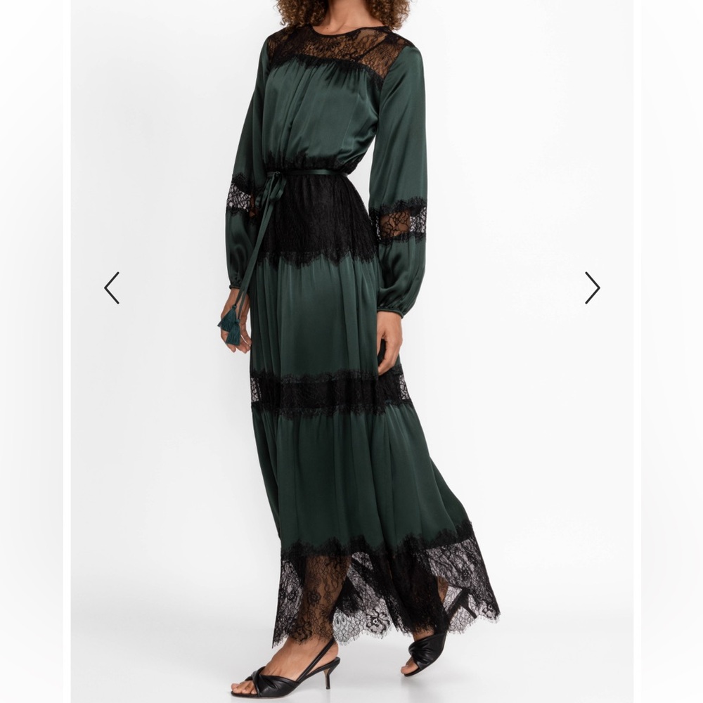 New Women’s Johnny Was Midnight 100% Silk Maxi Dress (musing black slip!) - Picture 2 of 13